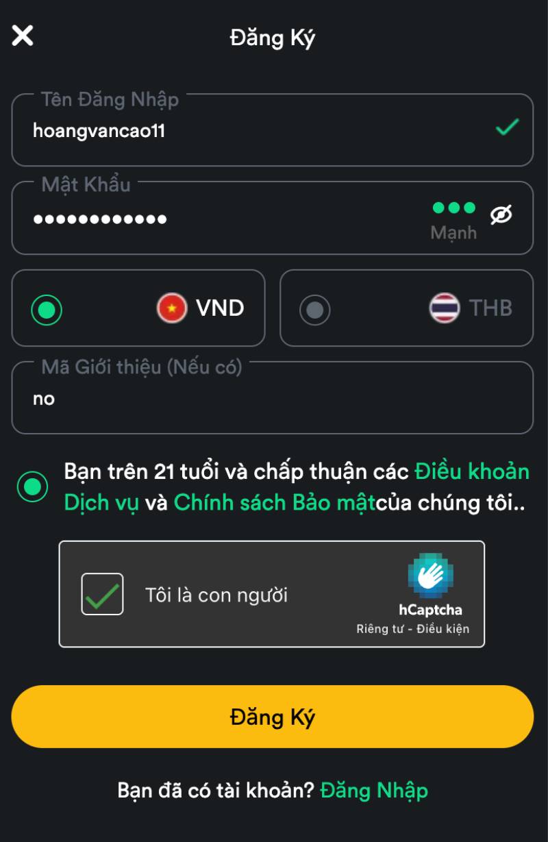 Buoc 3 Dien thong tin tai khoan