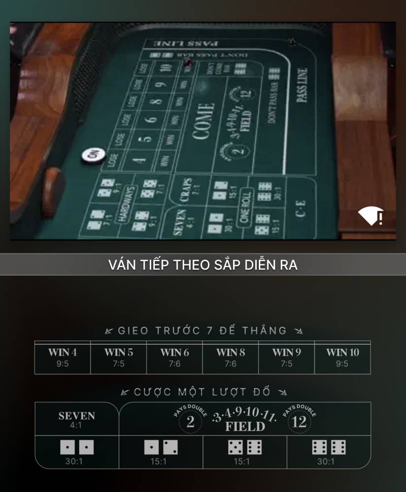 Vòng 1: Come Out Roll – Cược mở màn